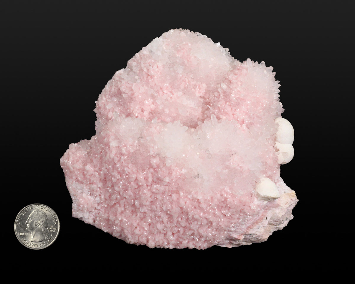 Rhodochrosite with Quartz, Calcite